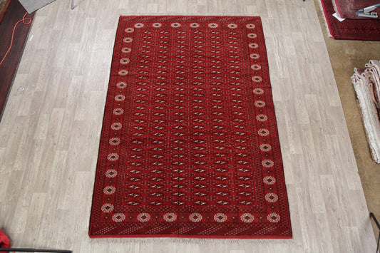 Red Geometric Balouch Persian Area Rug 7x10