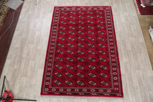 Geometric Red Balouch Persian Area Rug 7x10