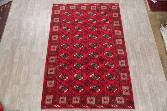 All-Over Geometric Red Balouch Persian Area Rug 6x10