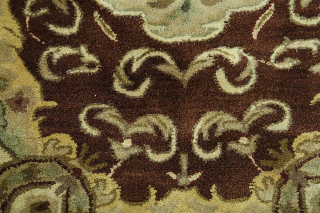 Victorian Style Aubusson Brown Runner Rug 3x9