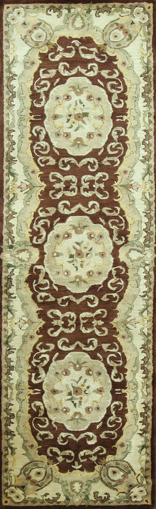 Floral Aubusson Runner Rug 3x9