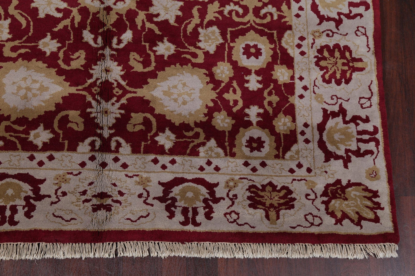 All-Over Red Floral Oushak Oriental Area Rug 9x11