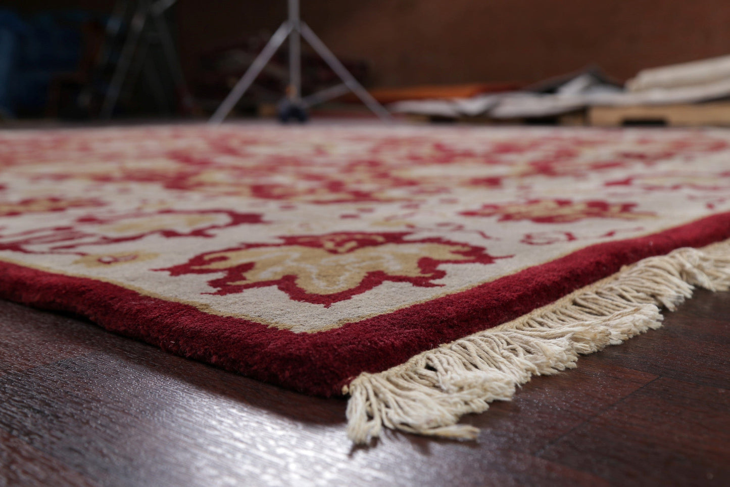 All-Over Red Floral Oushak Oriental Area Rug 9x11