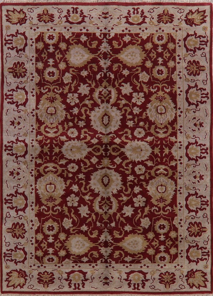 All-Over Red Floral Oushak Oriental Area Rug 9x11