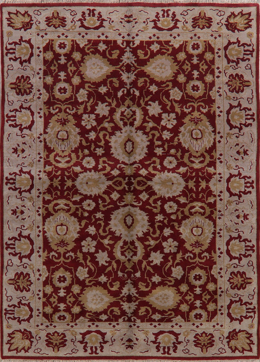 All-Over Red Floral Oushak Oriental Area Rug 9x11