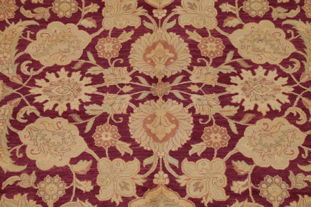 Burgundy/Black All-Over Floral Agra Area Rug 8x10