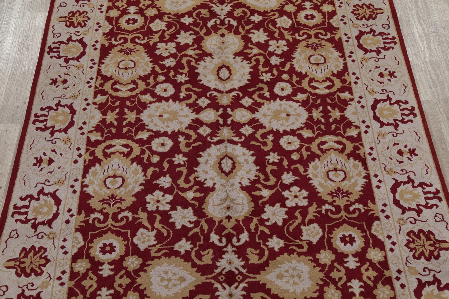 All-Over Red Floral Ziegler Oriental Area Rug 8x11