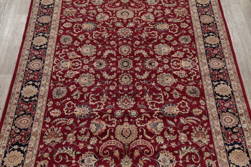 All-Over Floral Red Aubusson Oriental Area Rug 9x11