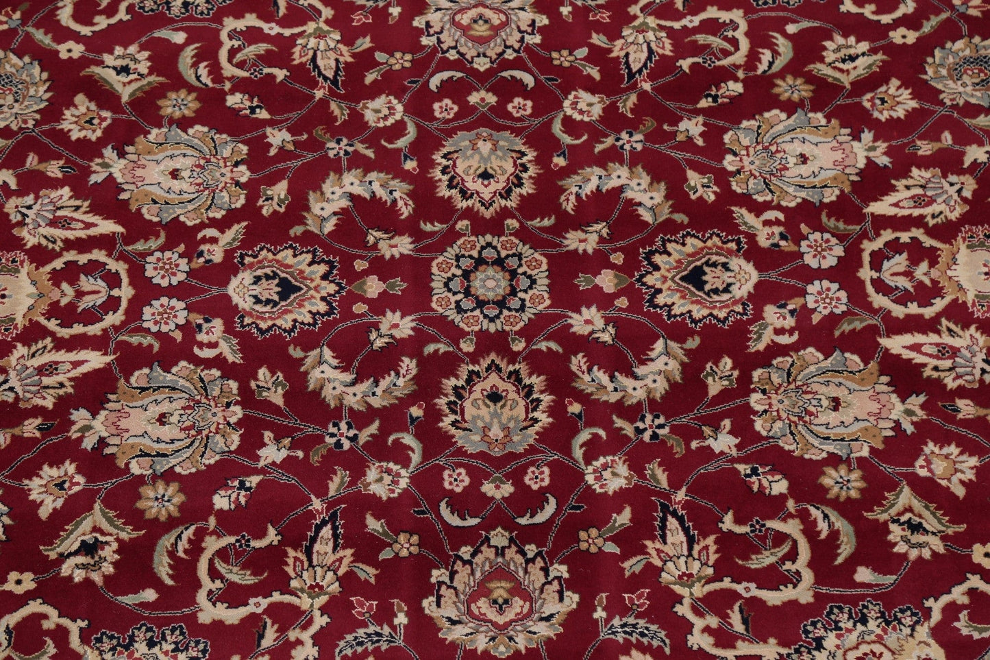 All-Over Floral Red Aubusson Oriental Area Rug 9x11