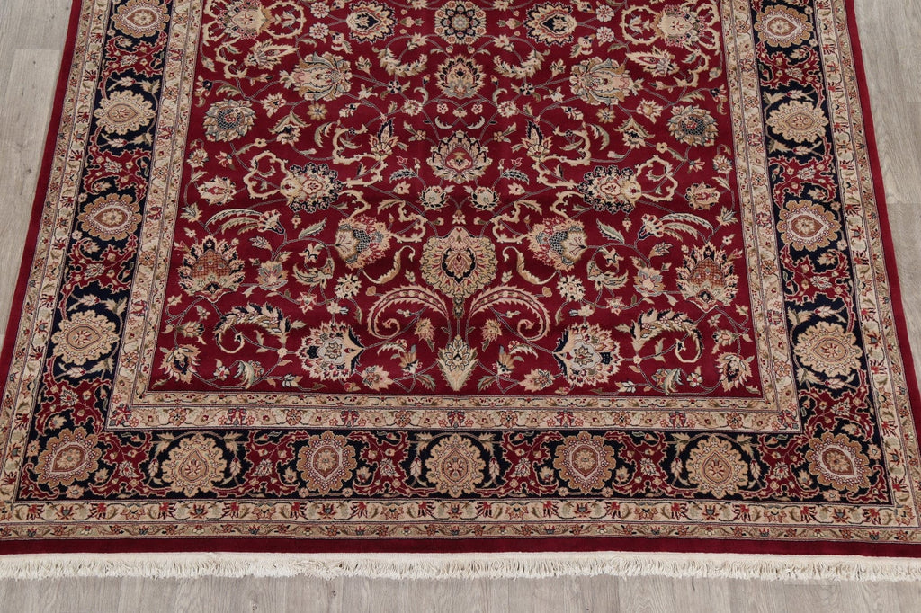 All-Over Floral Red Aubusson Oriental Area Rug 9x11