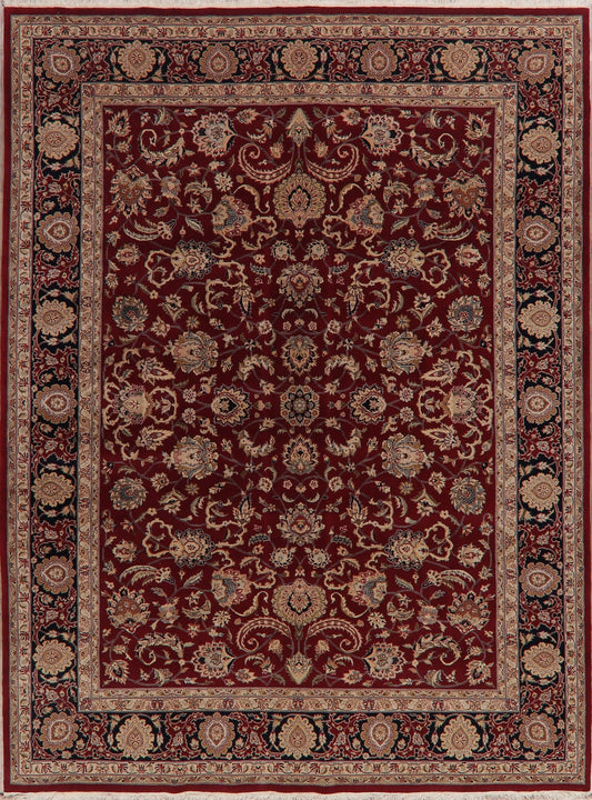 All-Over Floral Red Aubusson Oriental Area Rug 9x11