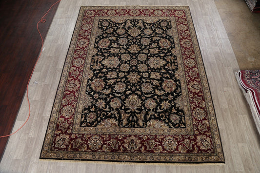 Black Floral Agra Oriental Area Rug 9x12