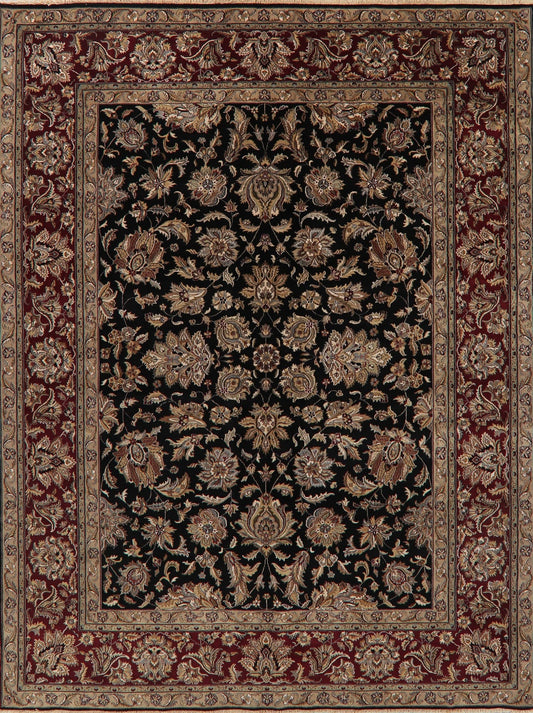 Black Floral Agra Oriental Area Rug 9x12