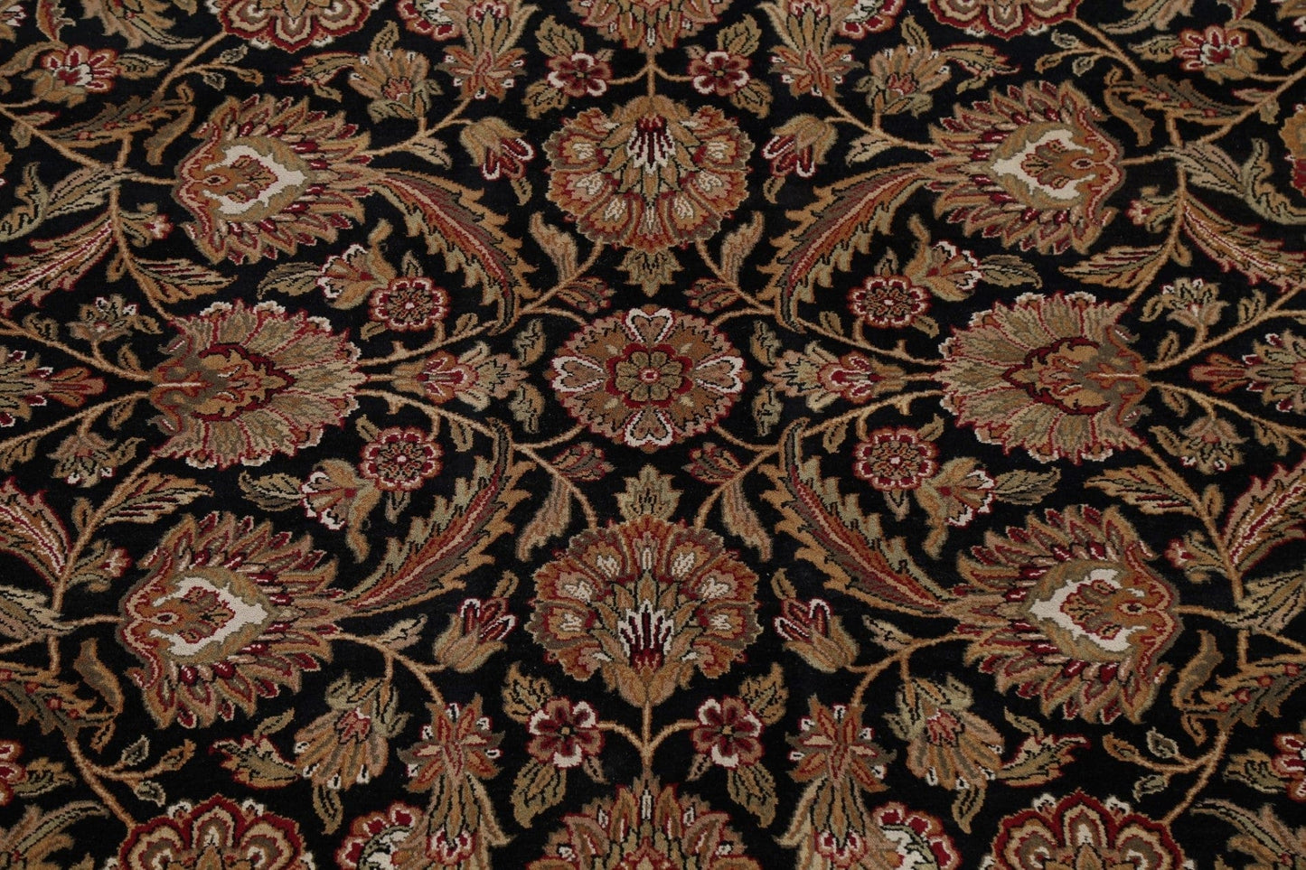 Black Floral Agra Oriental Area Rug 9x12