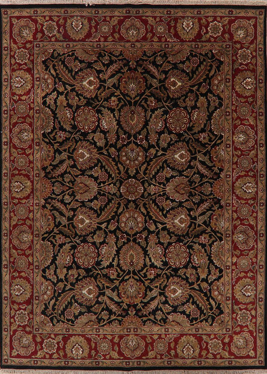 Black Floral Agra Oriental Area Rug 9x12