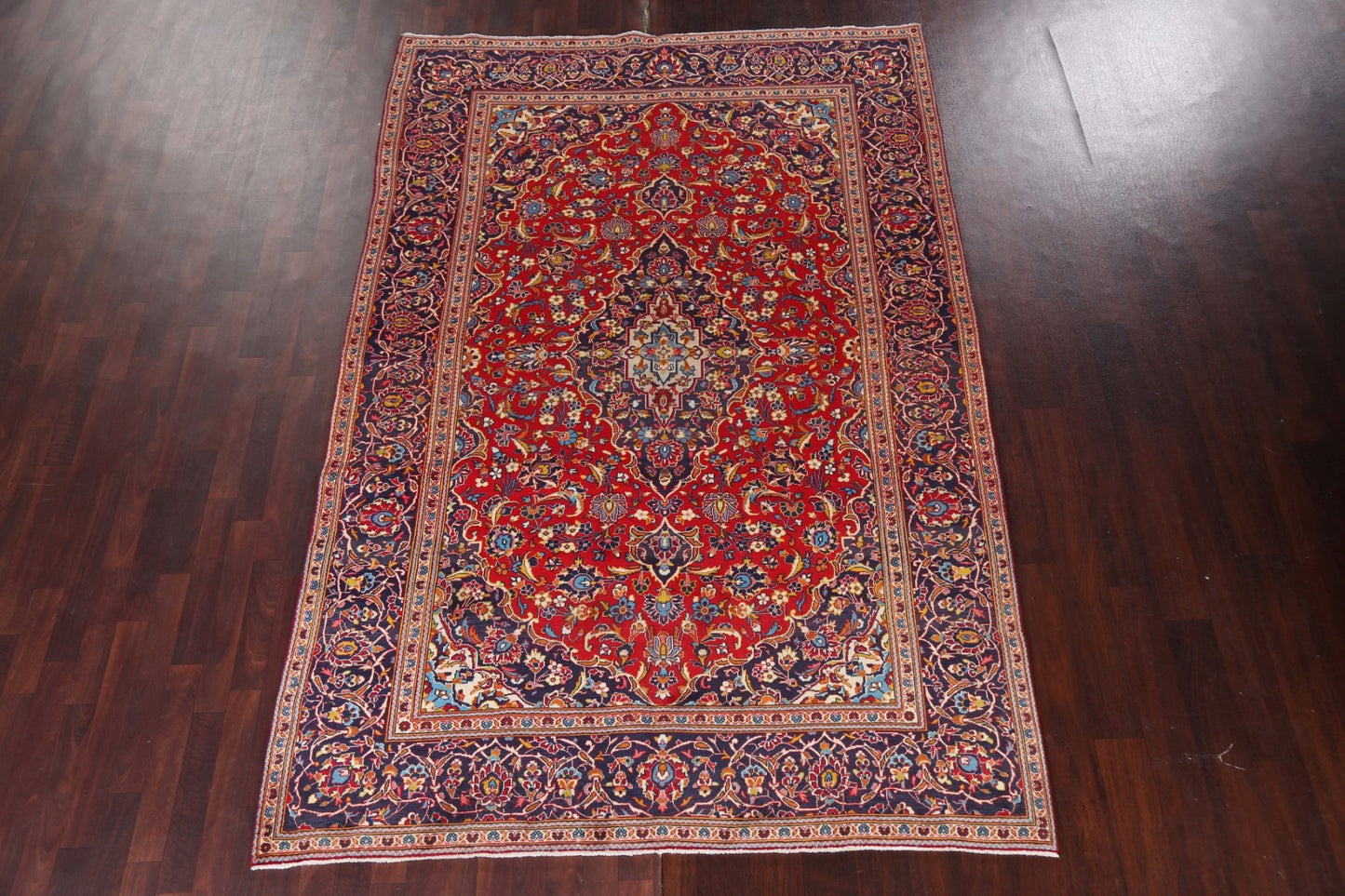 Traditional Red Kashan Persian Area Rug 6x10