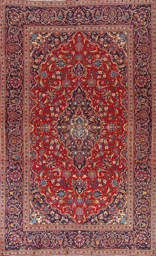 Traditional Red Kashan Persian Area Rug 6x10