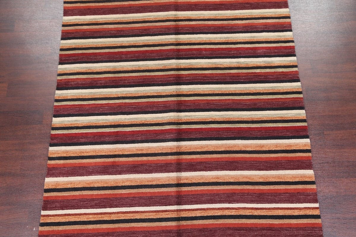 Modern Gabbeh Oriental Area Rug 7x10