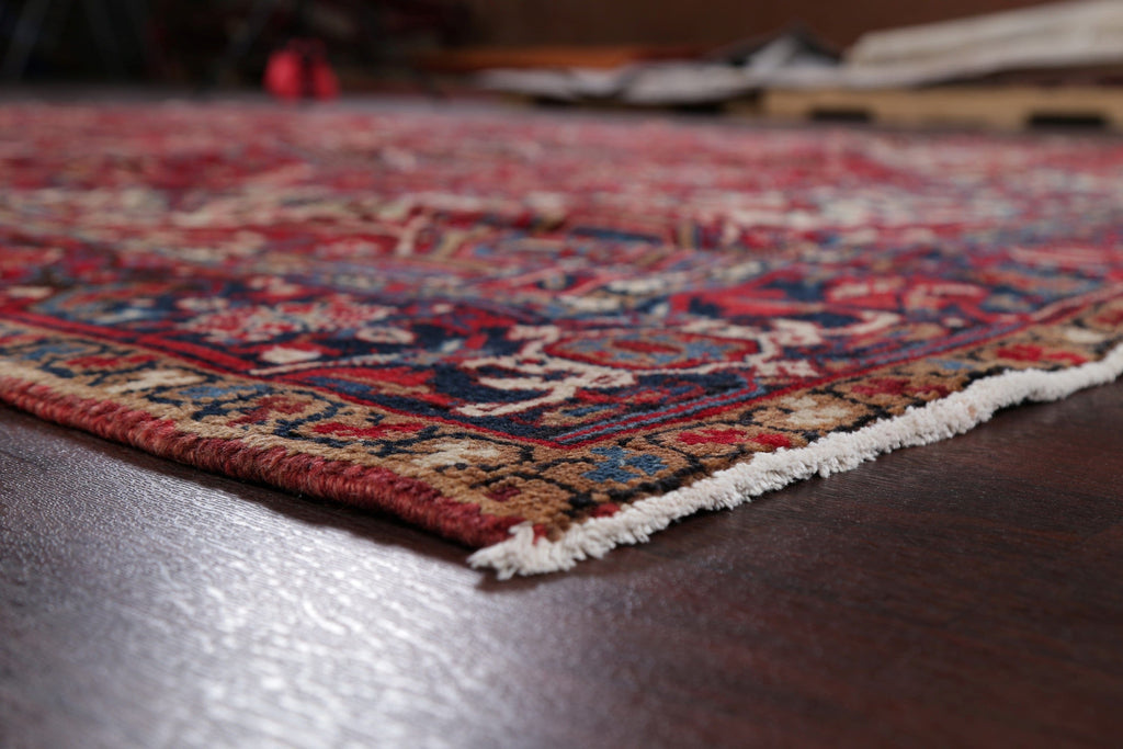 Vintage Geometric Red Heriz Persian Area Rug 8x12