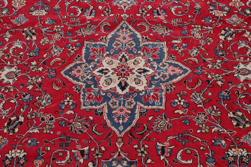 Vintage Floral Red Sarouk Persian Area Rug 10x13