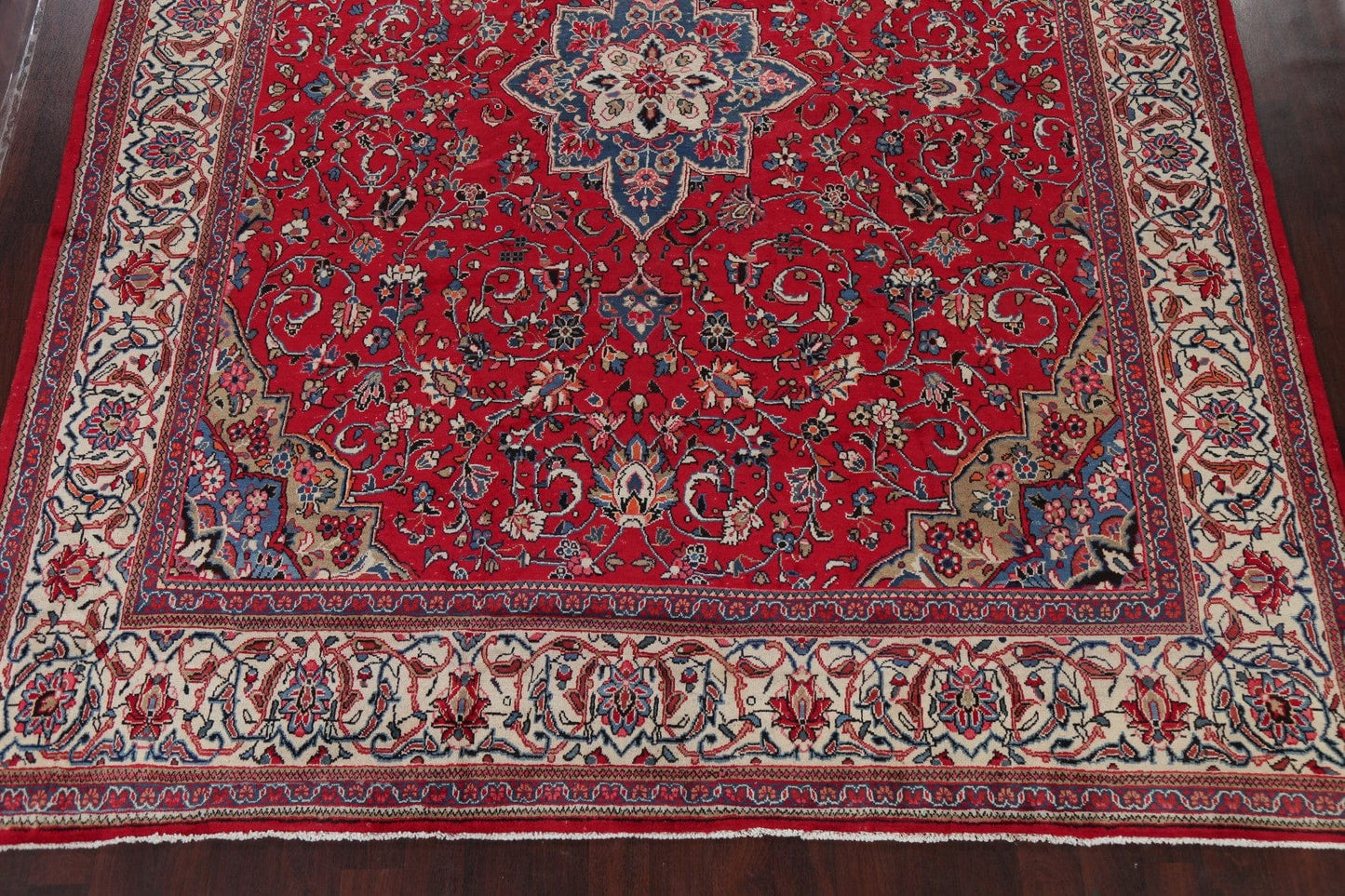 Vintage Floral Red Sarouk Persian Area Rug 10x13