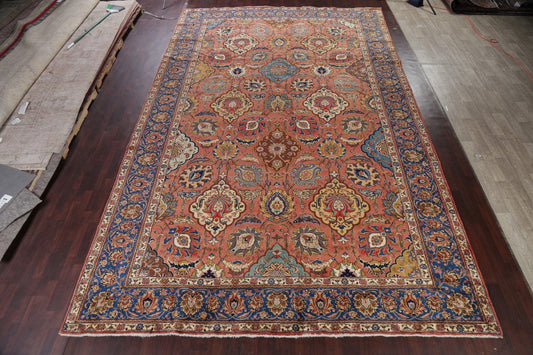 Antique Vegetable Dye Tabriz Heydarzadeh Persian Rug 11x18