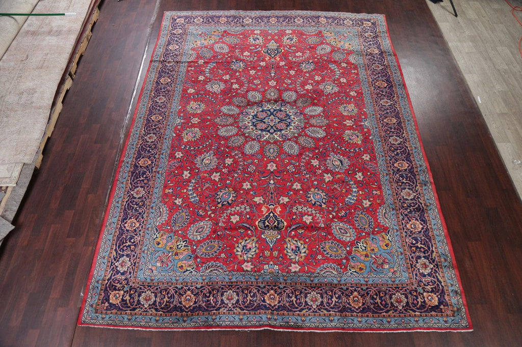 Floral Red Sarouk Persian Area Rug 10x13