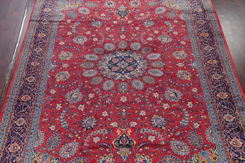 Floral Red Sarouk Persian Area Rug 10x13