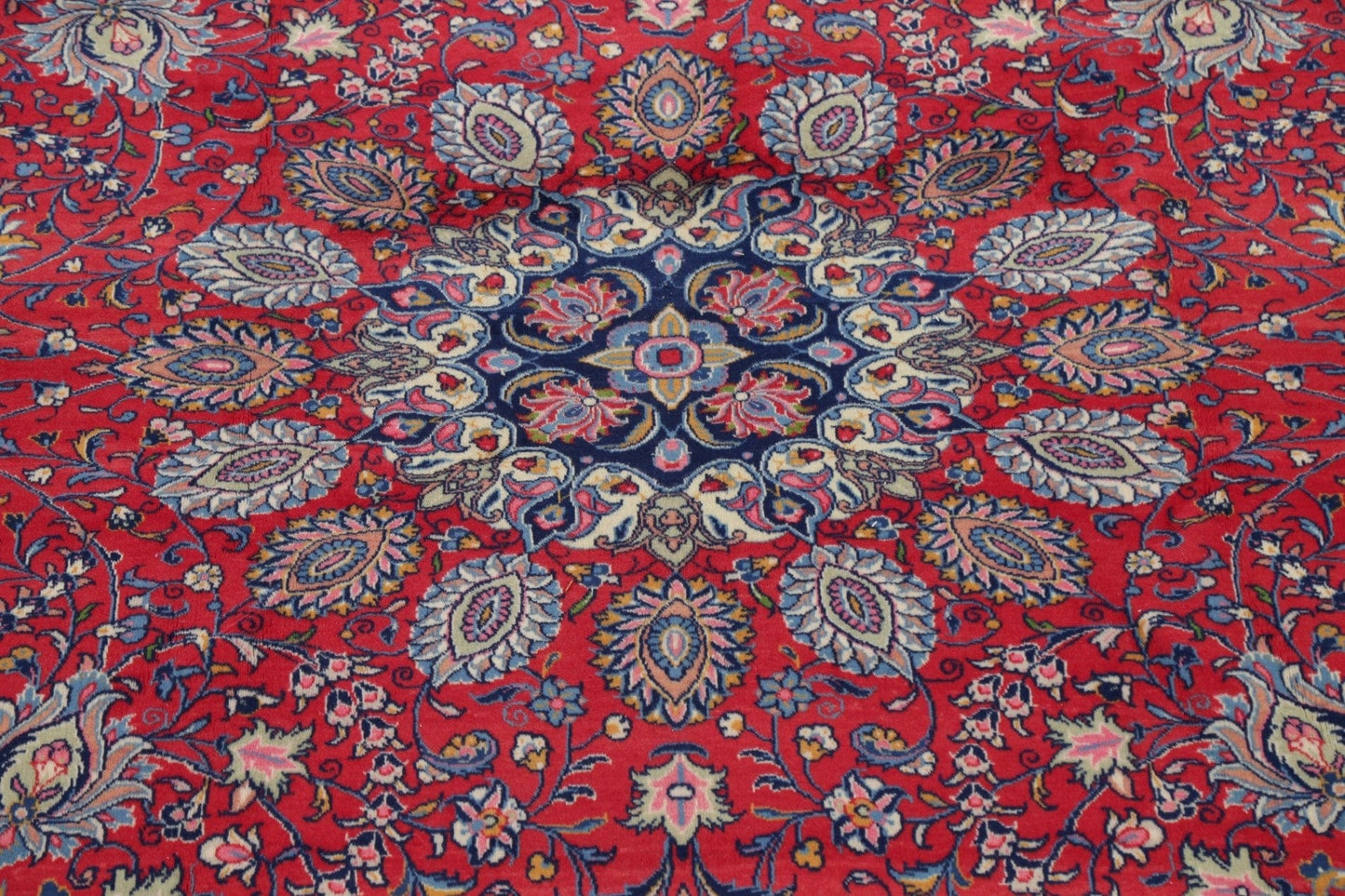 Floral Red Sarouk Persian Area Rug 10x13