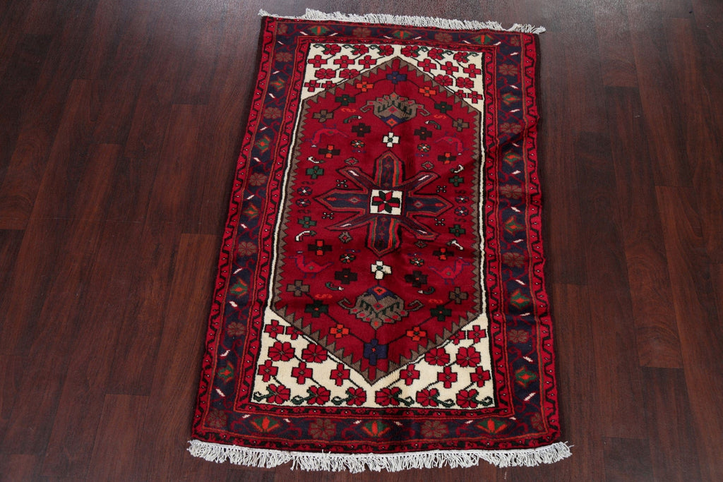 Tribal Geometric Hamedan Persian Area Rug 3x5