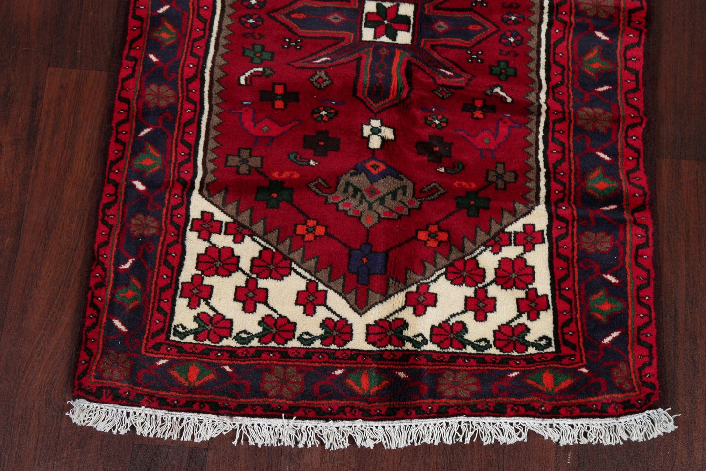 Tribal Geometric Hamedan Persian Area Rug 3x5