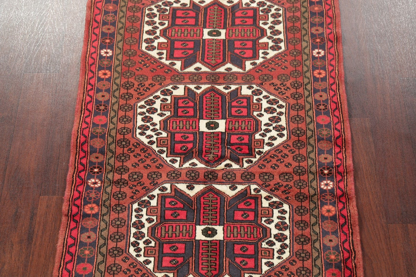 Geometric Hamedan Persian Area Rug 3x5