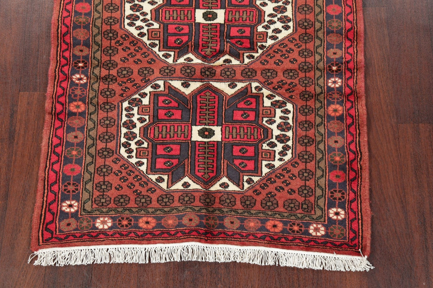 Geometric Hamedan Persian Area Rug 3x5