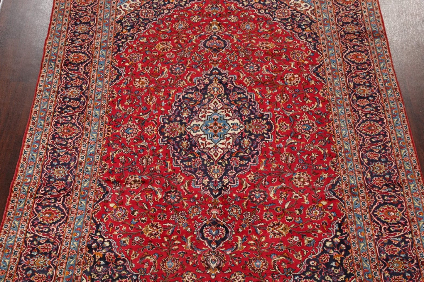 Floral Kashan Persian Red Area Rug 8x11