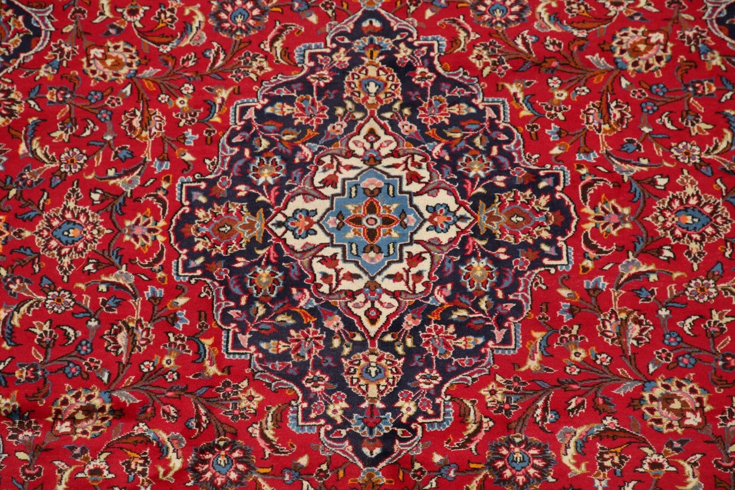 Floral Kashan Persian Red Area Rug 8x11