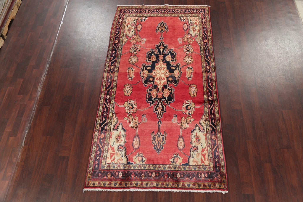 Vintage Red Sultanabad Persian Area Rug 5x9