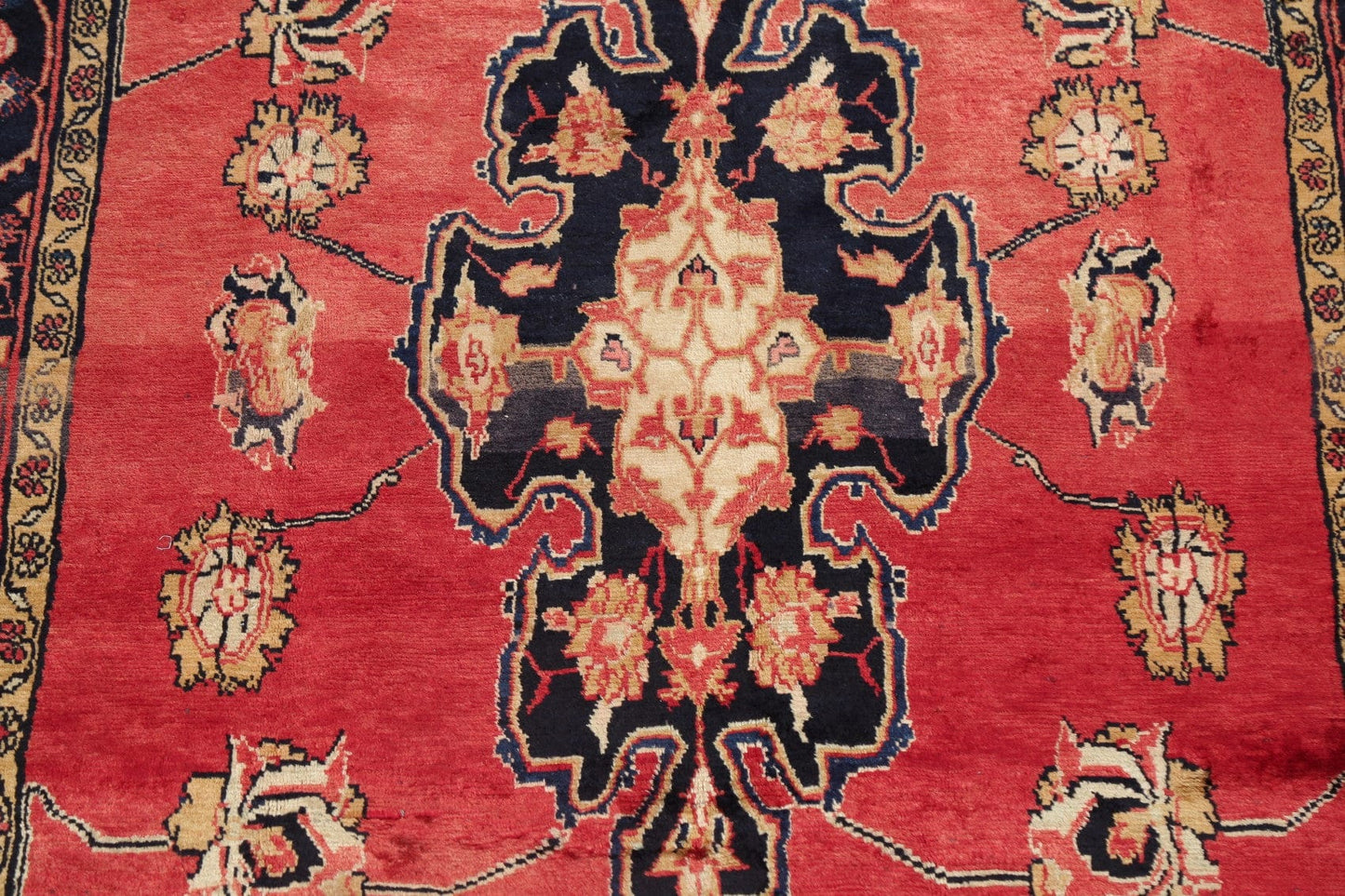 Vintage Red Sultanabad Persian Area Rug 5x9