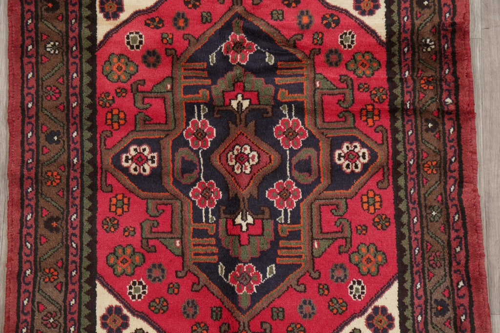 Geometric Hamedan Persian Area Rug 3x5