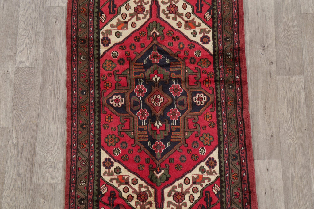 Geometric Hamedan Persian Area Rug 3x5