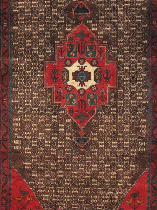Vintage Serab Collection Camel Lamb's Wool Area Rug- 4' 9" X 9' 3"