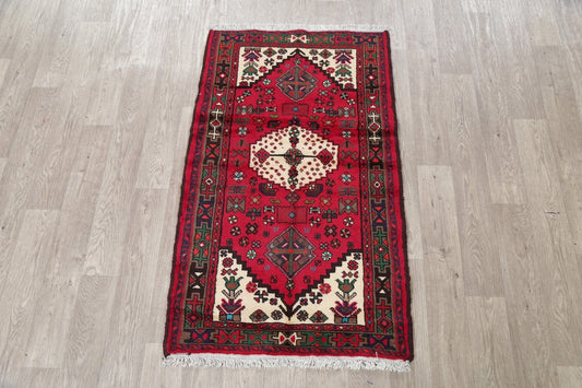 Tribal Geometric Hamedan Persian Area Rug 3x5