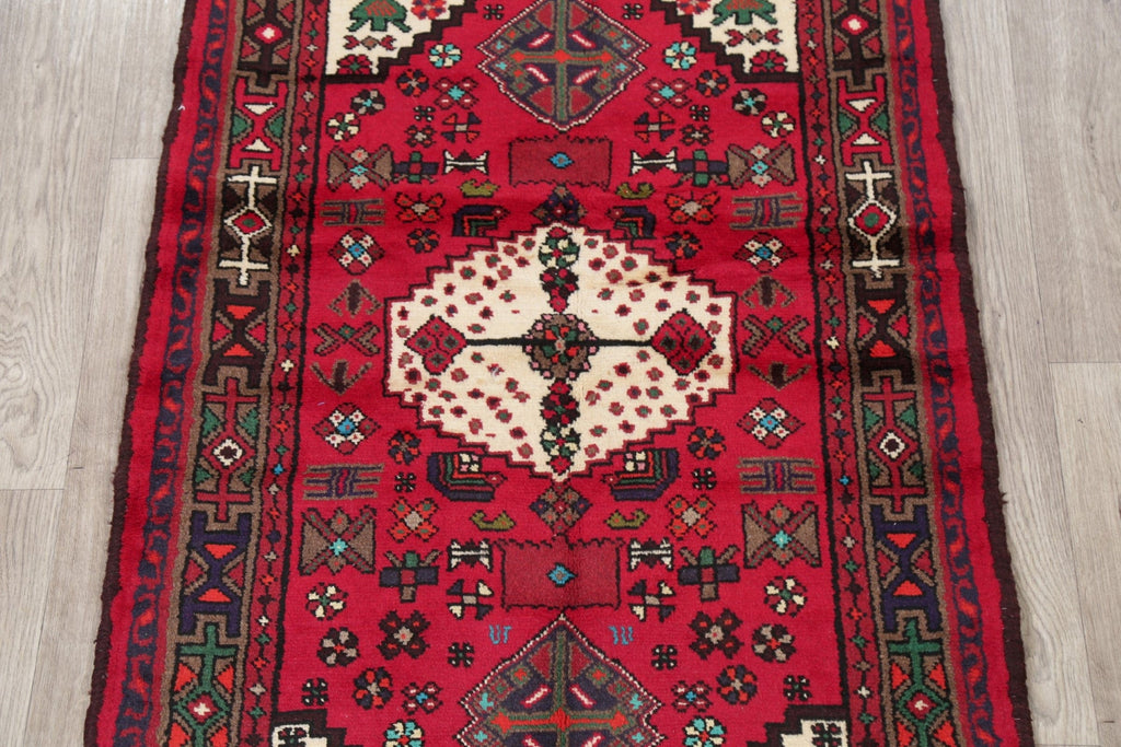 Tribal Geometric Hamedan Persian Area Rug 3x5