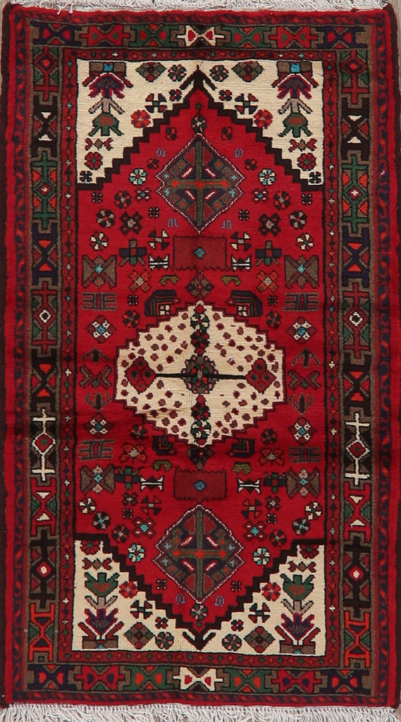 Tribal Geometric Hamedan Persian Area Rug 3x5