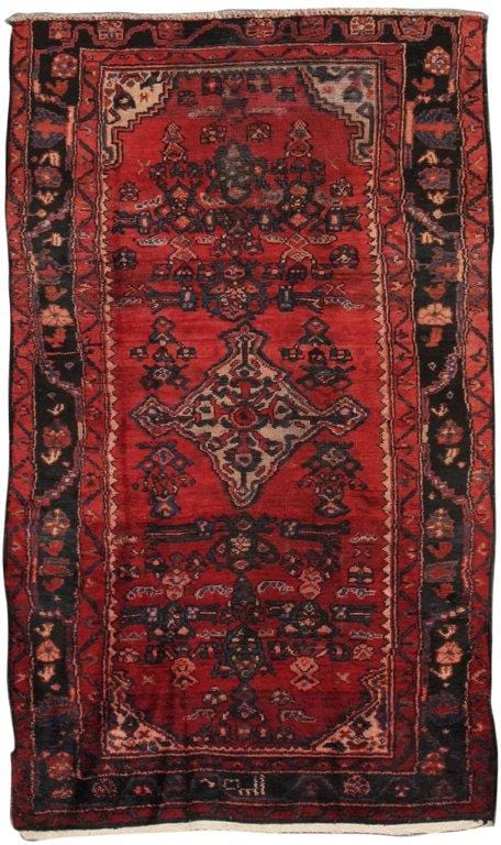 Vintage Lilian Colletion Hand-Knotted Lamb's Wool Area Rug- 3'11" X 6' 9"