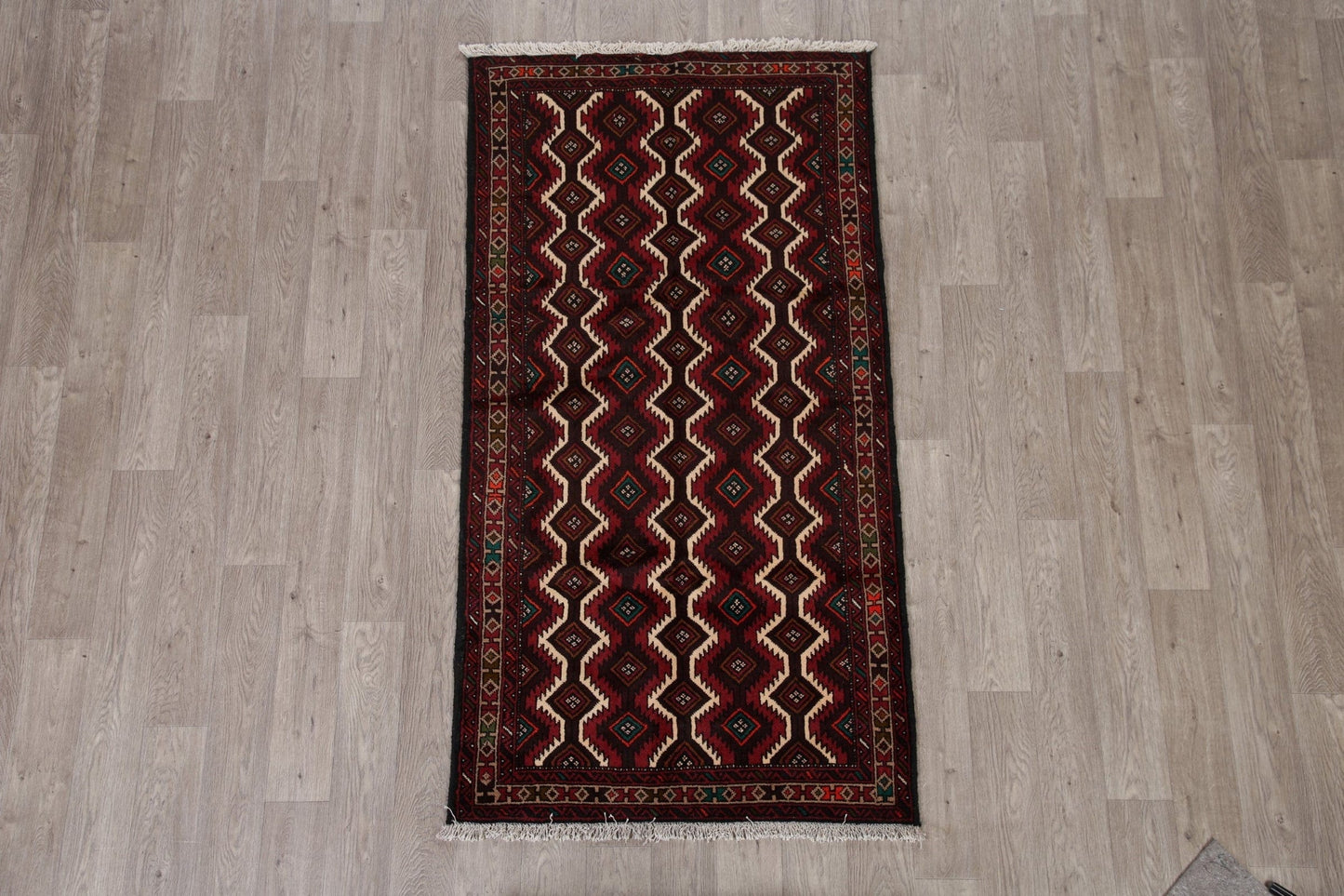 All-Over Geometric Balouch Oriental Area Rug 4x7