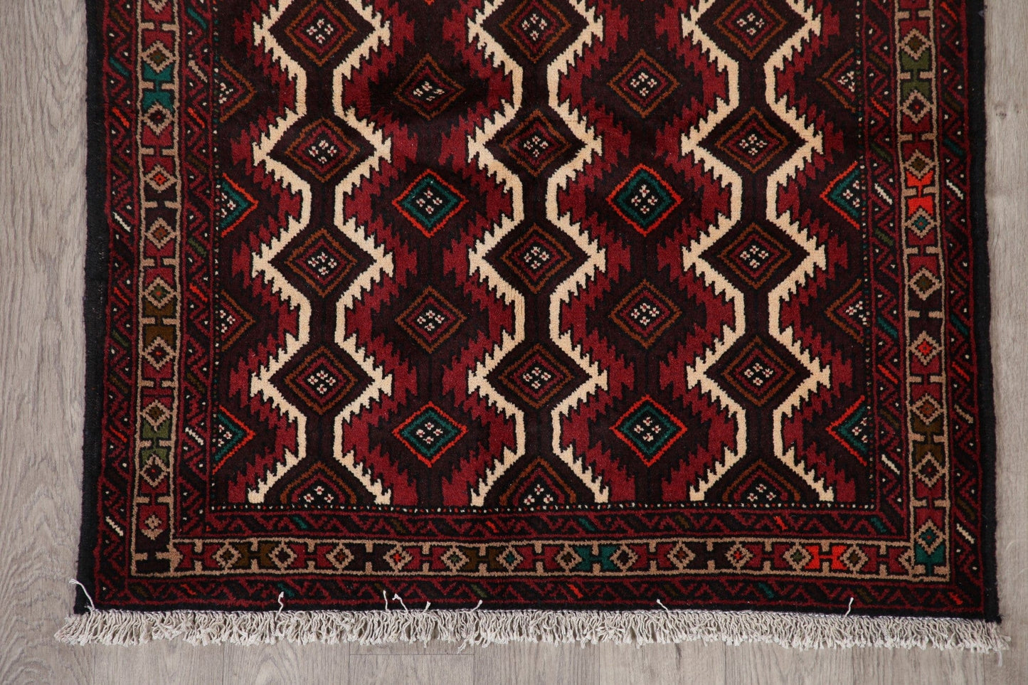 All-Over Geometric Balouch Oriental Area Rug 4x7