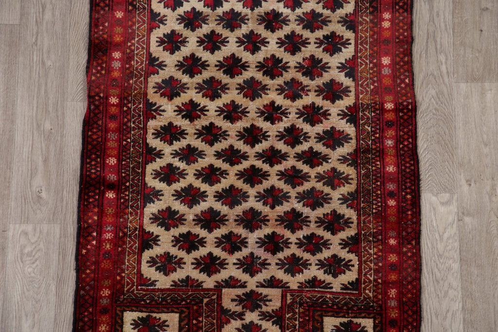 Antique Geometric Balouch Oriental Area Rug 3x5