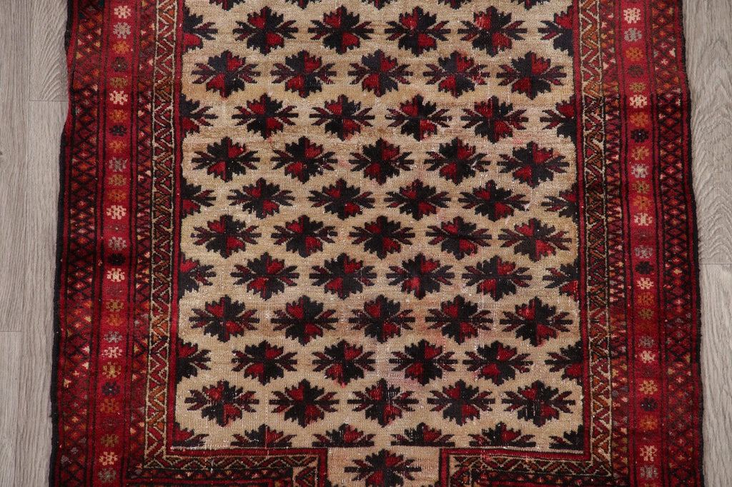 Antique Geometric Balouch Oriental Area Rug 3x5