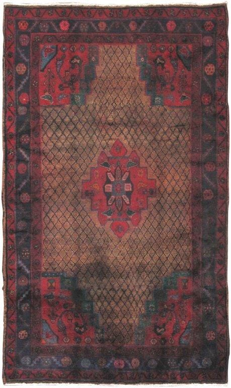 Vintage Lori Collection Camel Lamb's Wool Area Rug- 5' 1" X 8' 7"