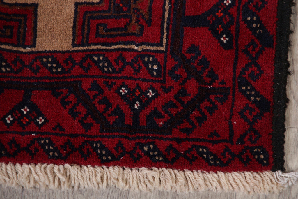 Geometric Brown Balouch Oriental Area Rug 3x6